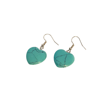 earrings silver steel blue stone hearts1